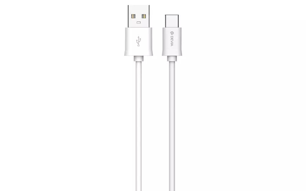 1m (2.1A) USB to Type C Cable - White